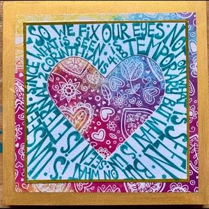 One of a kind handmade scripture art
